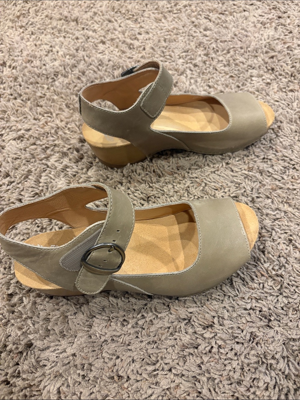 Dansko Olive Open-Toe Ankle Strap Sandals